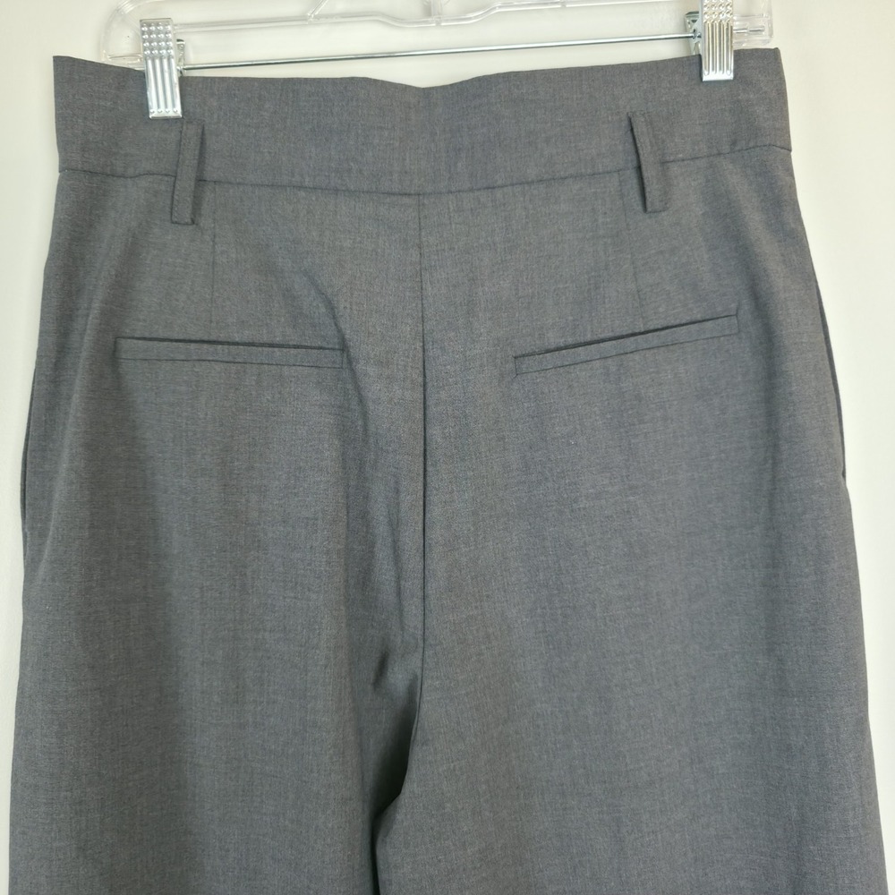 ZARA WOMAN Gray High Rise Paperbag Waist Wide Leg Ankle Dress Pants Sz Small.E43 - Picture 9 of 11